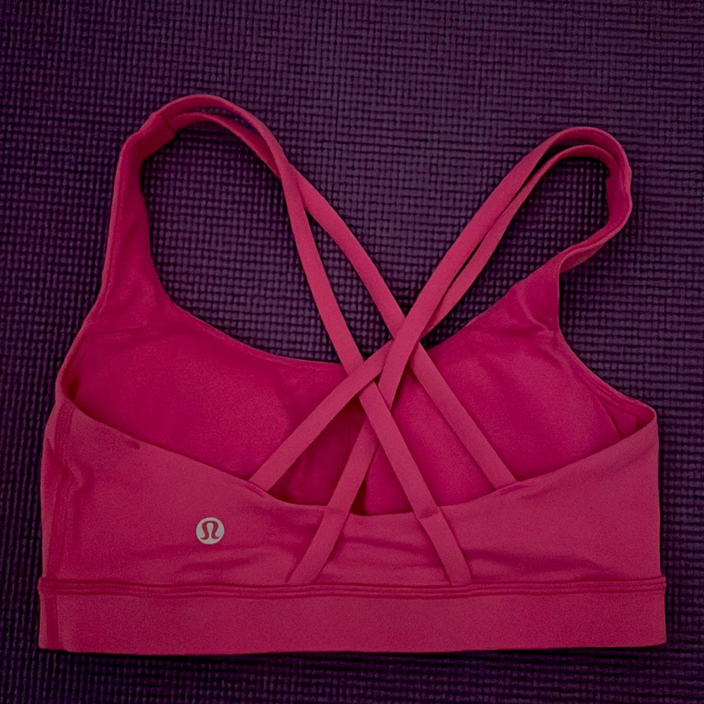 Lululemon energy bra in hot pink size 4